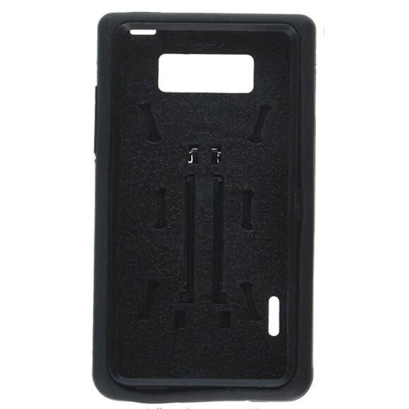 Cell Phone Cover Dual Layer Protective Case with Kickstand for LG Splendor/Venic - Picture 2 of 2